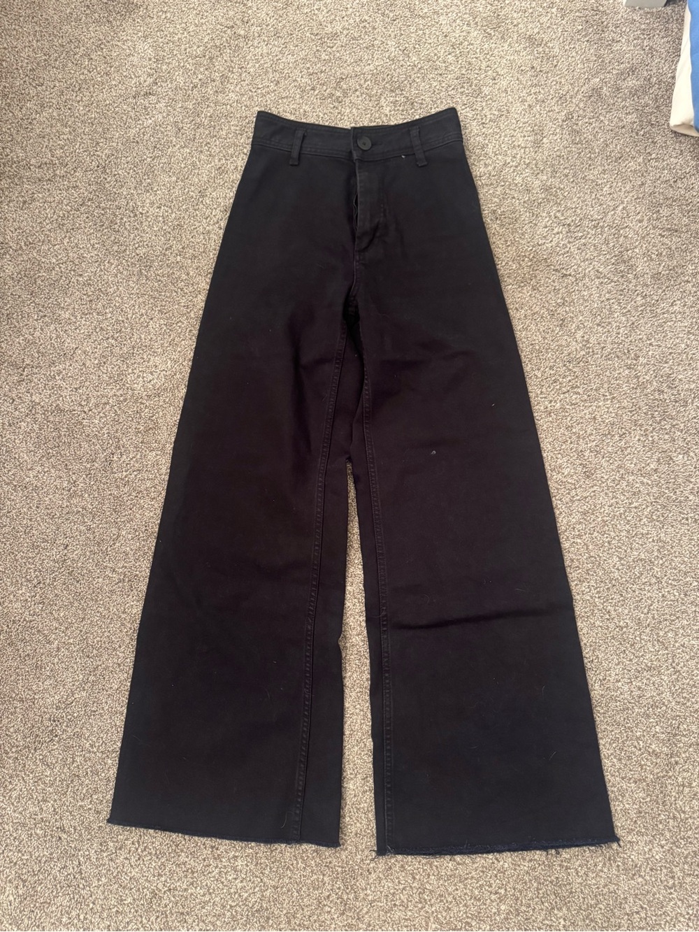 Zara Black Straight-Leg Women's Pants